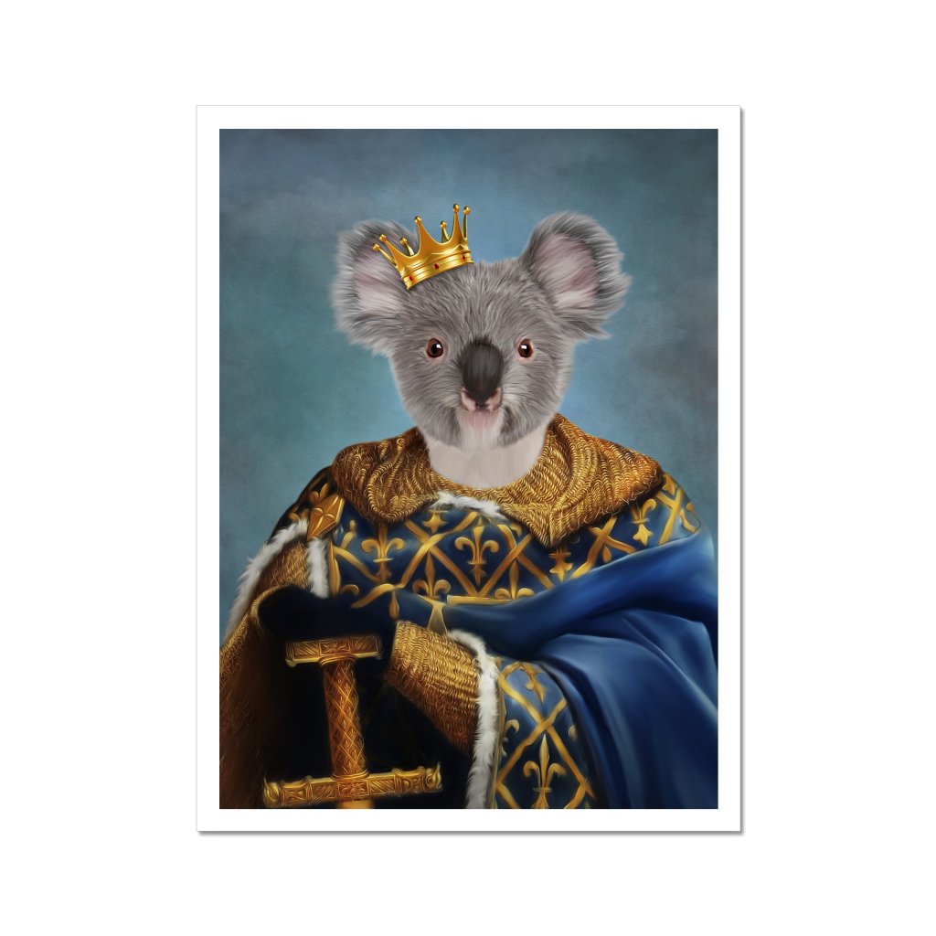 The Golden King: Animal Art Poster - Paw & Glory - Dog Portraits - Pet Portraits