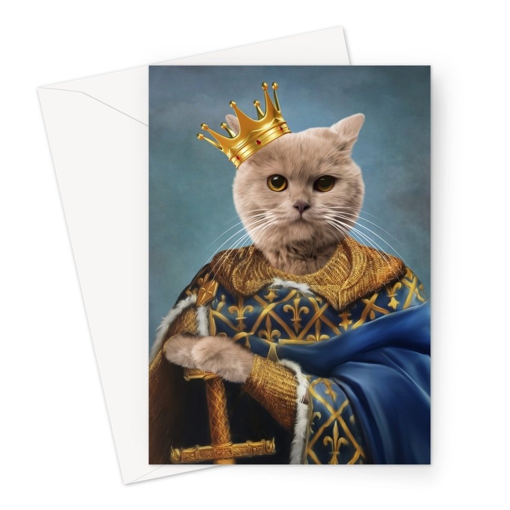 The Golden King: Custom Pet Greeting Card - Paw & Glory - Dog Portraits - Pet Portraits