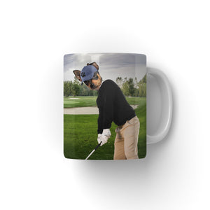 The Golfer: Custom Pet Coffee Mug - Paw & Glory - Dog Portraits - Pet Portraits