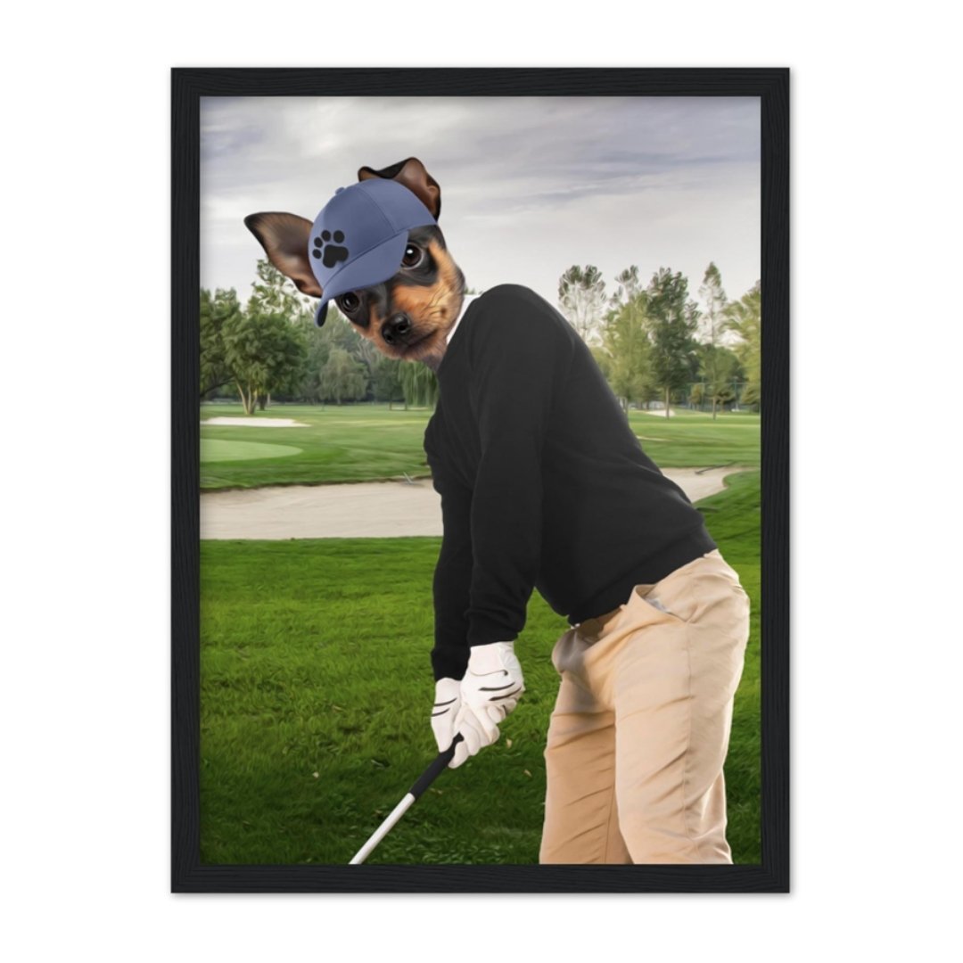 The Golfer: Custom Pet Portrait - Paw & Glory - Dog Portraits - Pet Portraits