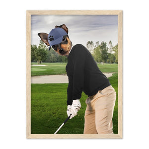 The Golfer: Custom Pet Portrait - Paw & Glory - Dog Portraits - Pet Portraits