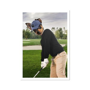 The Golfer: Custom Pet Poster - Paw & Glory - Dog Portraits - Pet Portraits