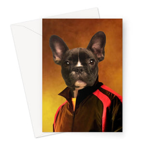 The Gray Man: Custom Pet Greeting Card - Paw & Glory - Dog Portraits - Pet Portraits