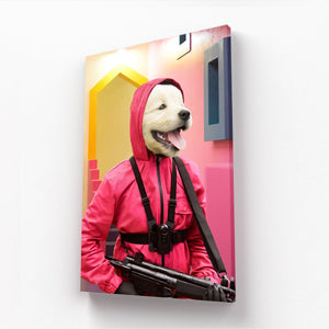 The Guard (Squid Games Inspired): Custom Pet Canvas - Paw & Glory - Dog Portraits - Pet Portraits