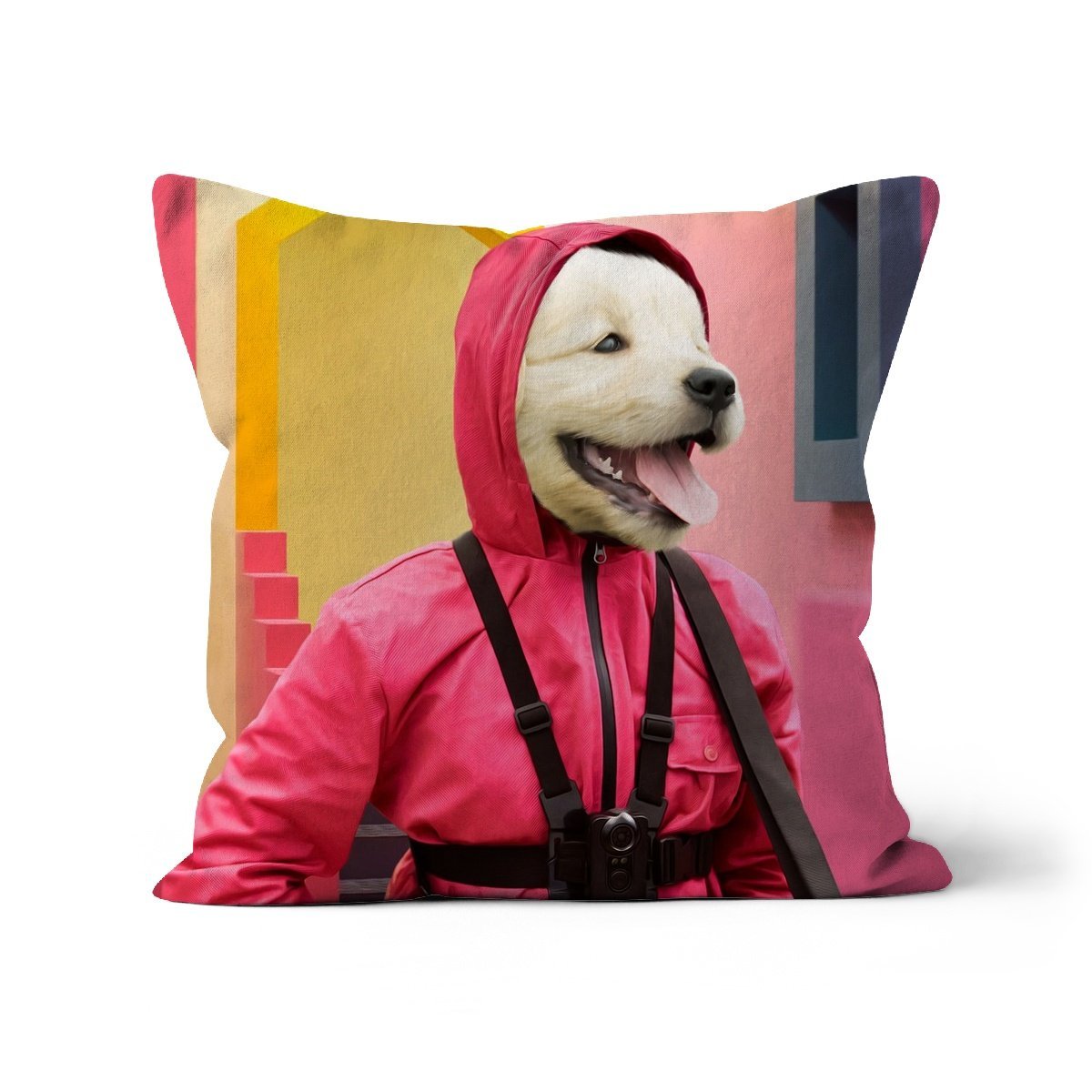 The Guard (Squid Games Inspired): Custom Pet Pillow - Paw & Glory - Dog Portraits - Pet Portraits