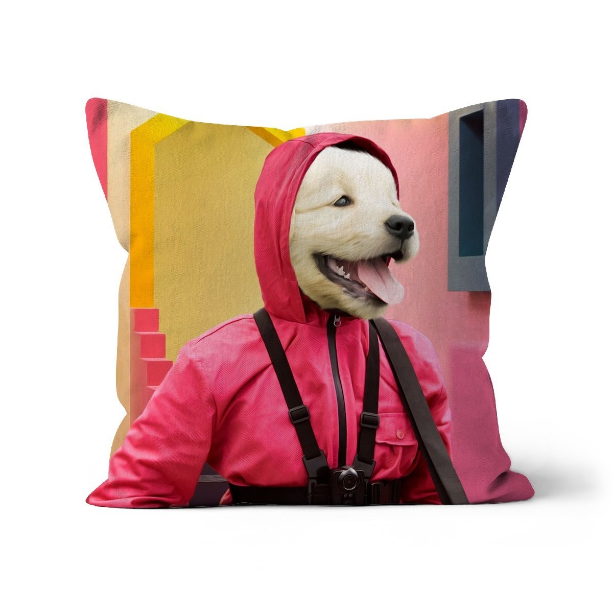 The Guard (Squid Games Inspired): Custom Pet Pillow - Paw & Glory - Dog Portraits - Pet Portraits