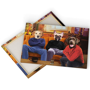 The Guys (Friends Inspired): Custom Pet Canvas - Paw & Glory - Dog Portraits - Pet Portraits