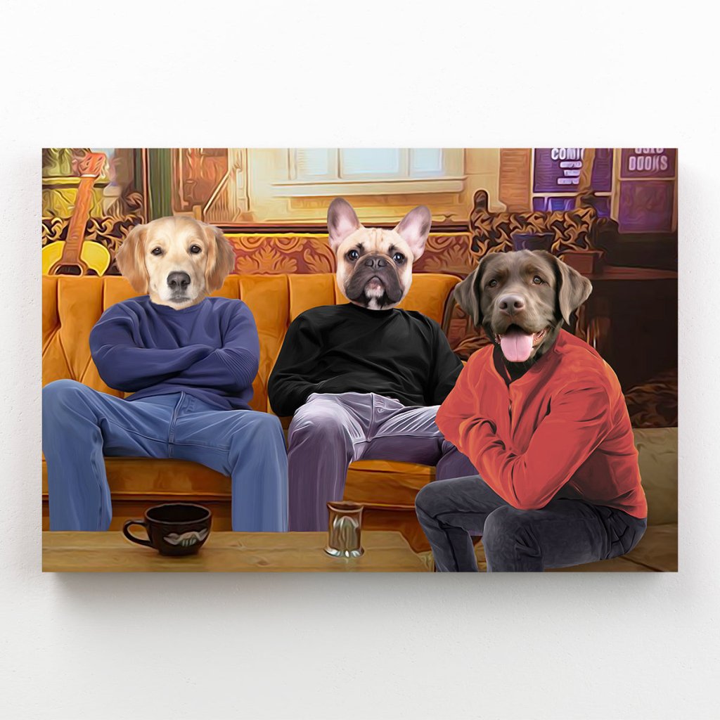 The Guys (Friends Inspired): Custom Pet Canvas - Paw & Glory - Dog Portraits - Pet Portraits