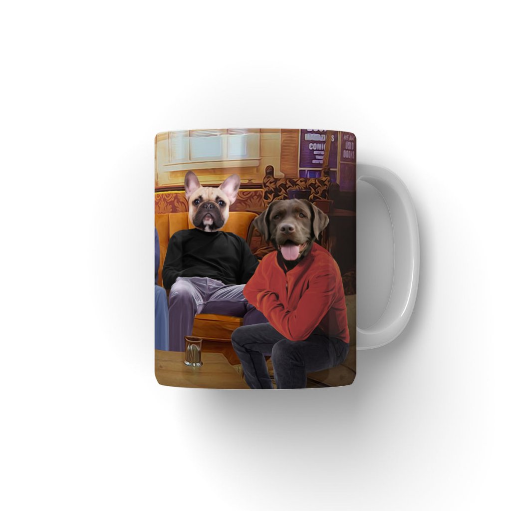 The Guys (Friends Inspired): Custom Pet Coffee Mug - Paw & Glory - Dog Portraits - Pet Portraits