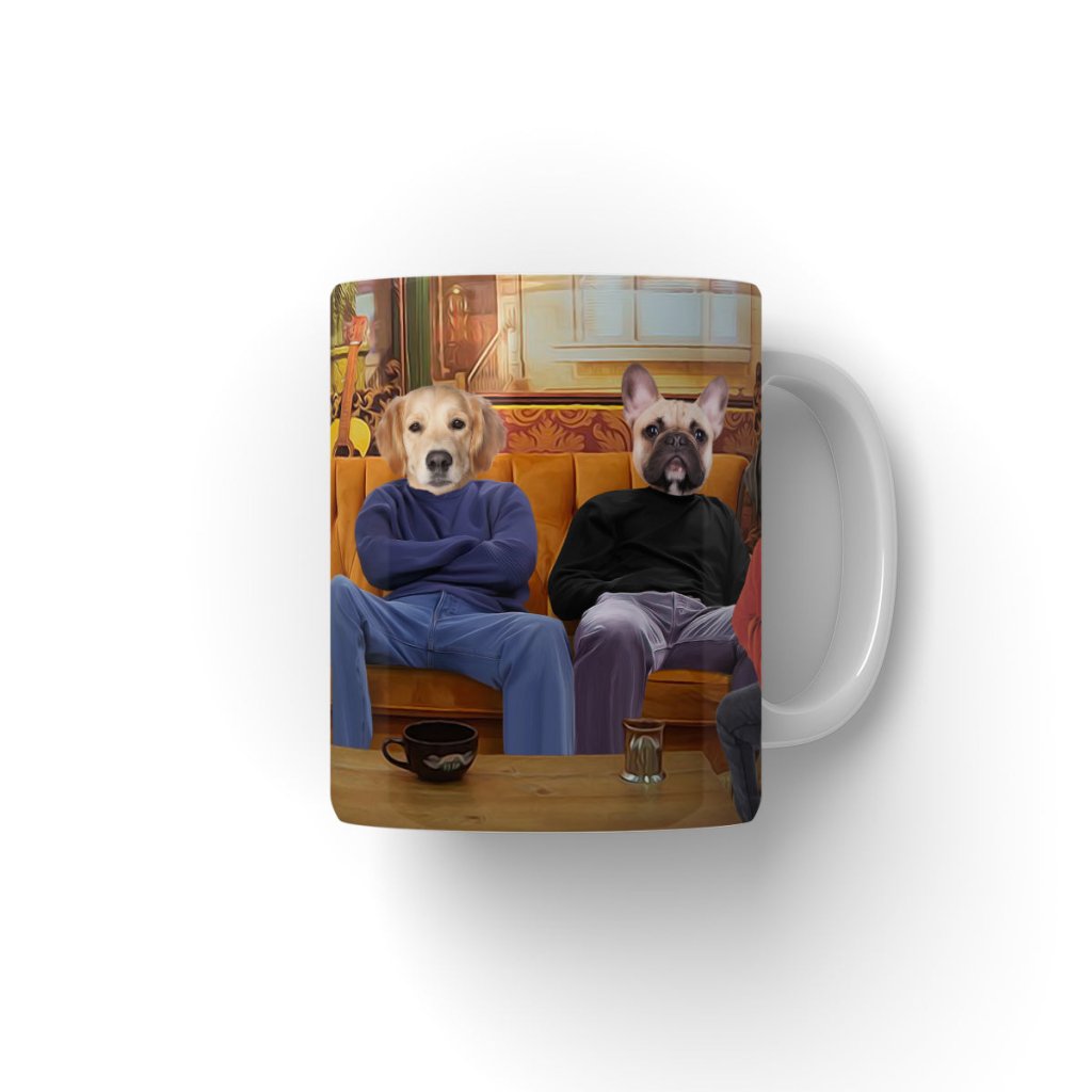 The Guys (Friends Inspired): Custom Pet Coffee Mug - Paw & Glory - Dog Portraits - Pet Portraits