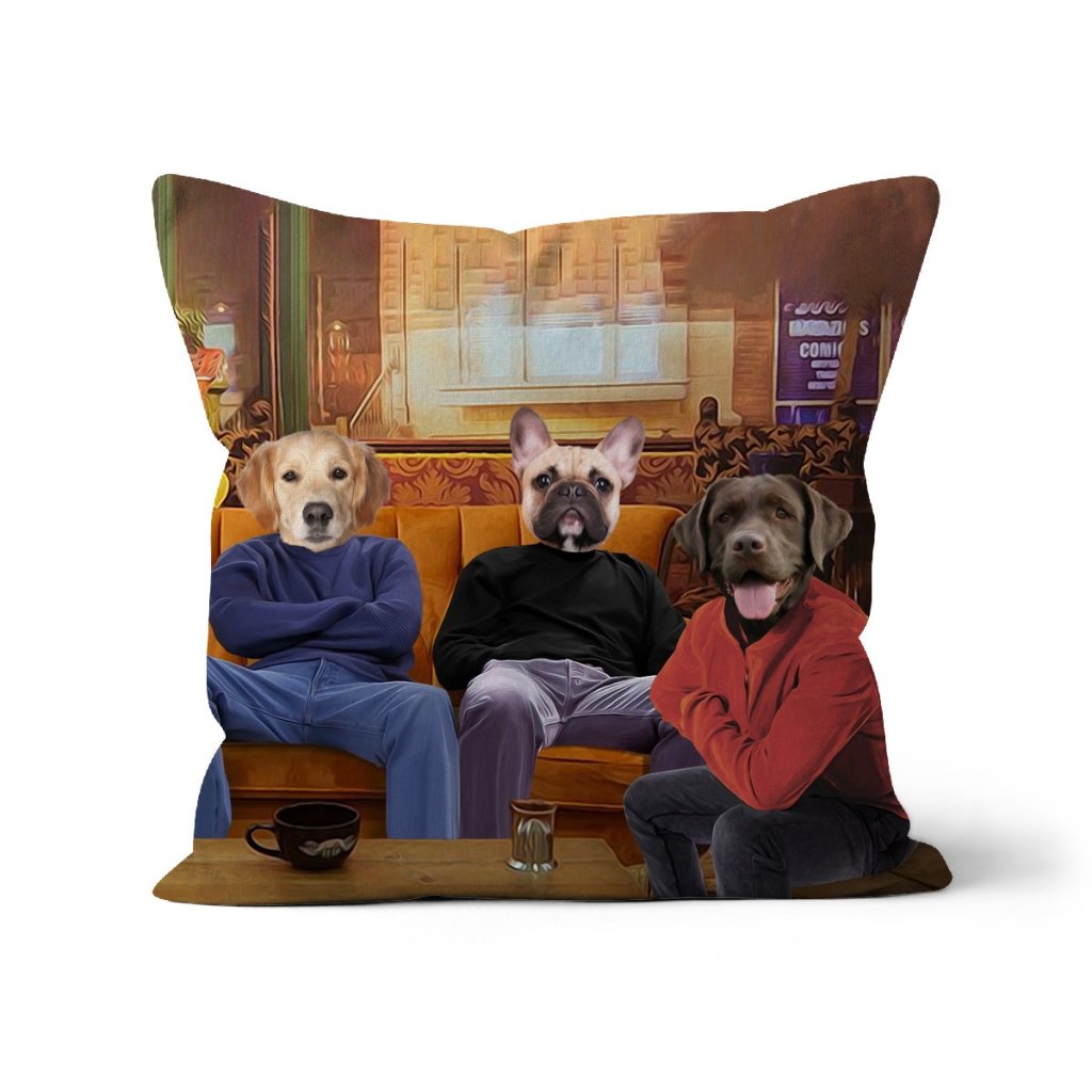 The Guys (Friends Inspired): Custom Pet Pillow - Paw & Glory - Dog Portraits - Pet Portraits