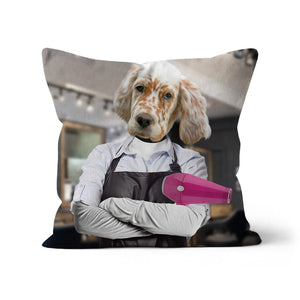 The Hair Stylist: Custom Pet Pillow - Paw & Glory - Dog Portraits - Pet Portraits