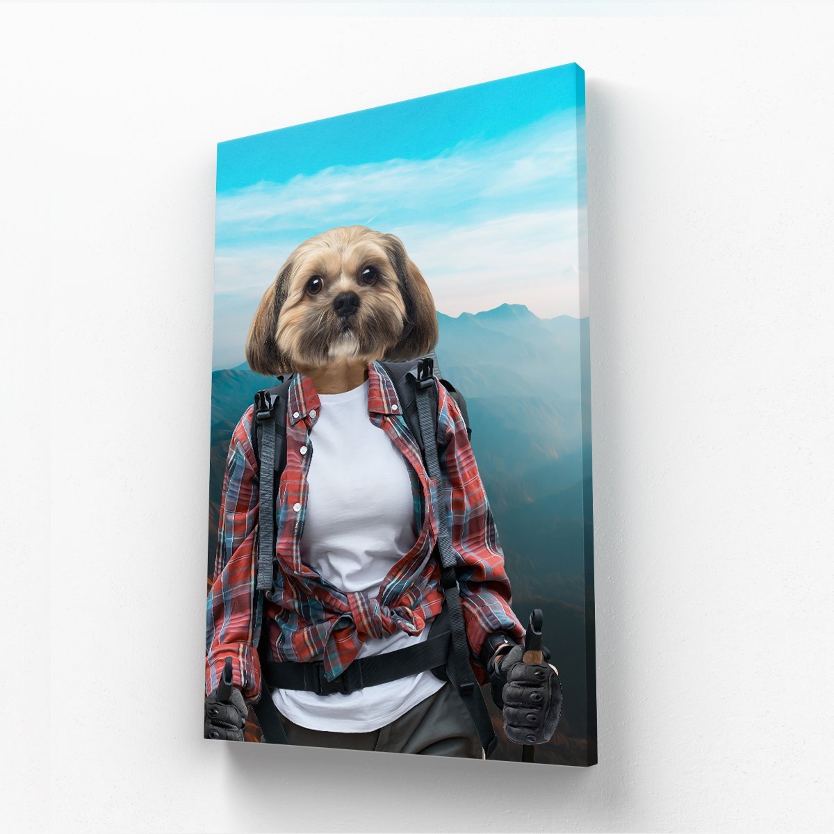 The Hiker: Custom Pet Canvas - Paw & Glory - Dog Portraits - Pet Portraits