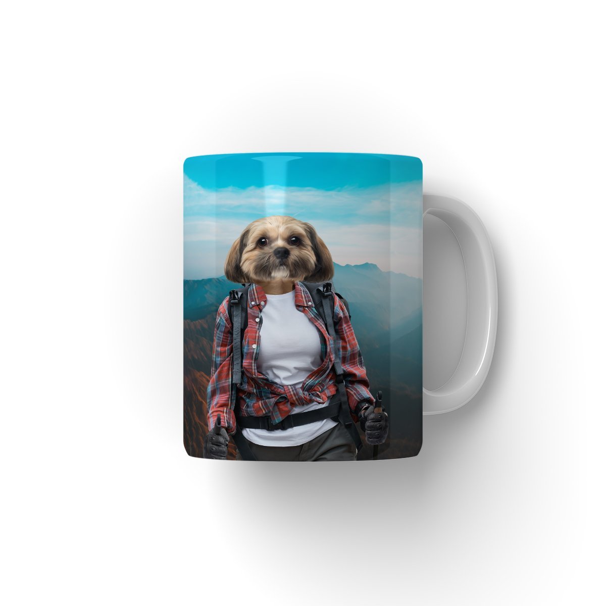 The Hiker: Custom Pet Coffee Mug - Paw & Glory - Dog Portraits - Pet Portraits