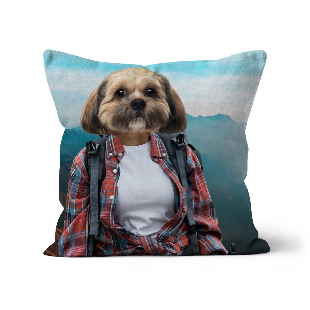 The Hiker: Custom Pet Pillow - Paw & Glory - Dog Portraits - Pet Portraits