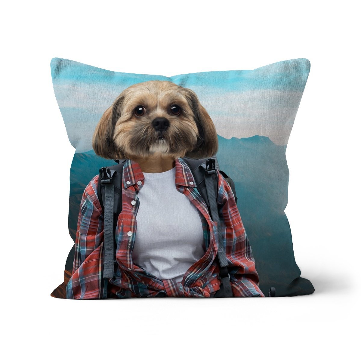 The Hiker: Custom Pet Pillow - Paw & Glory - Dog Portraits - Pet Portraits