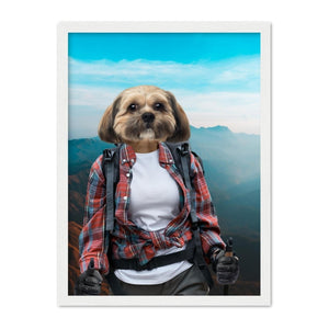 The Hiker: Custom Pet Portrait - Paw & Glory - Dog Portraits - Pet Portraits