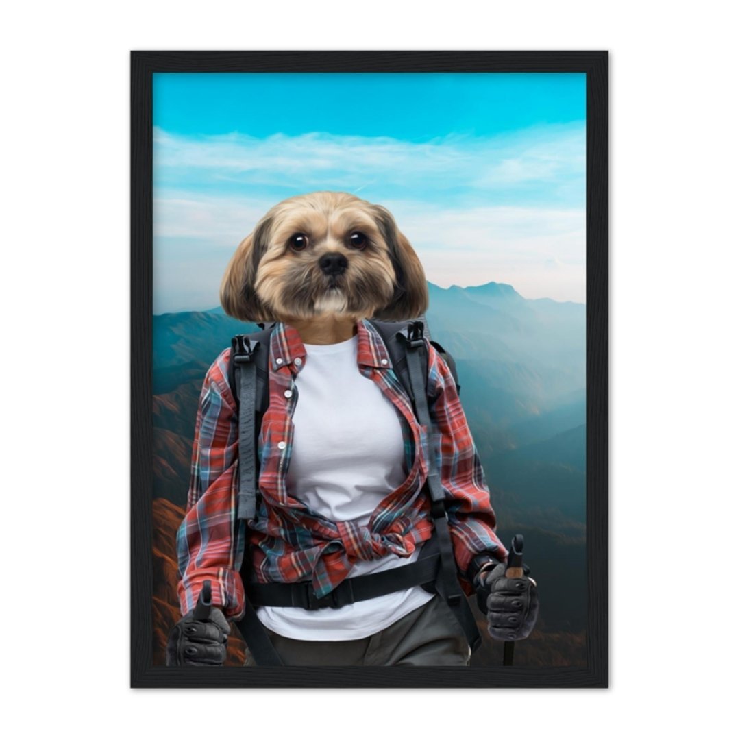 The Hiker: Custom Pet Portrait - Paw & Glory - Dog Portraits - Pet Portraits