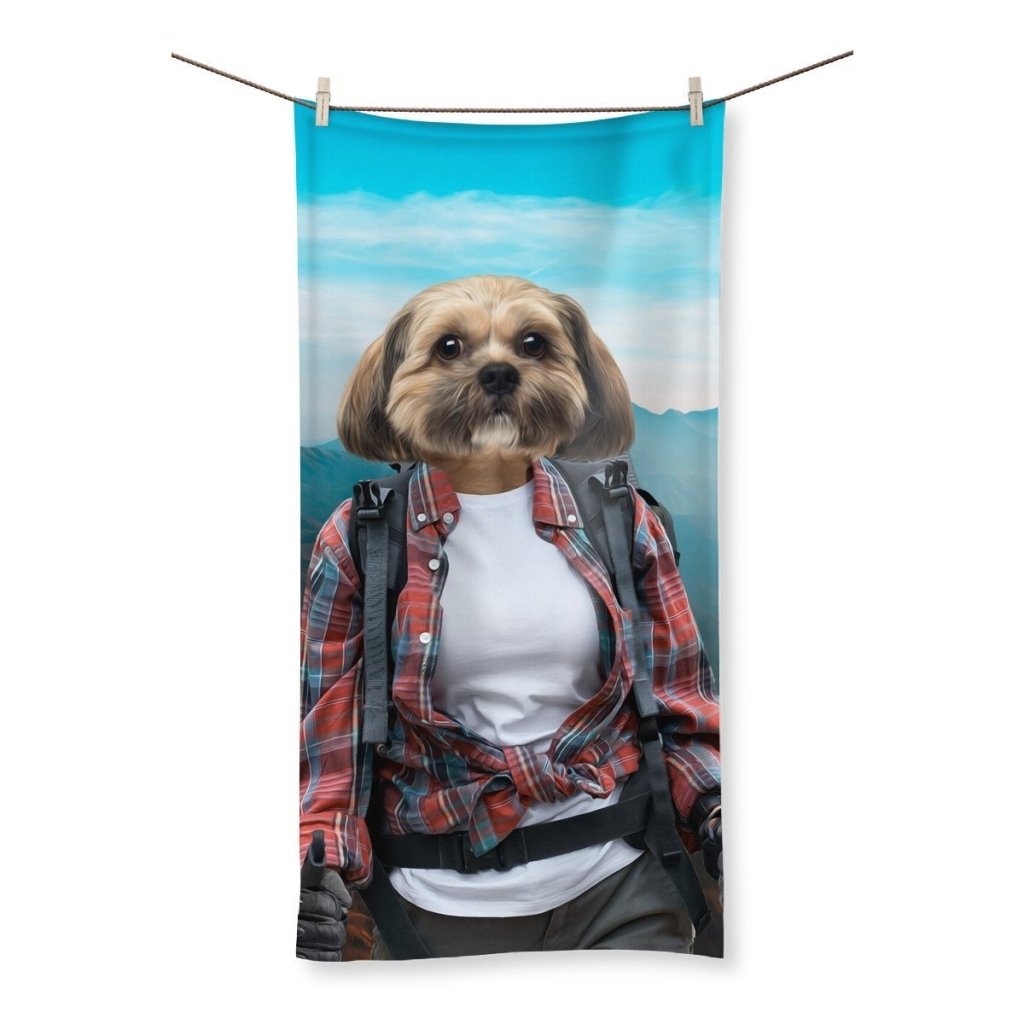 The Hiker: Custom Pet Towel - Paw & Glory - Dog Portraits - Pet Portraits