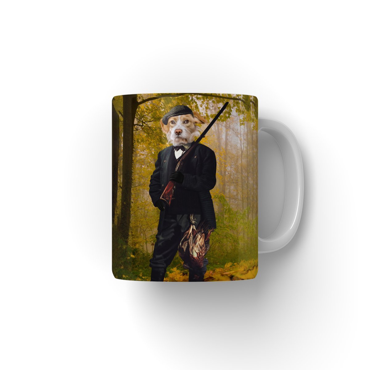 The Hunter: Custom Pet Coffee Mug - Paw & Glory - Dog Portraits - Pet Portraits