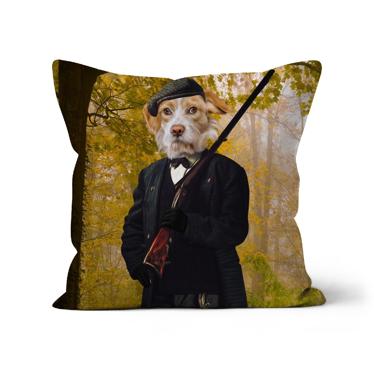 The Hunter: Custom Pet Pillow - Paw & Glory - Dog Portraits - Pet Portraits