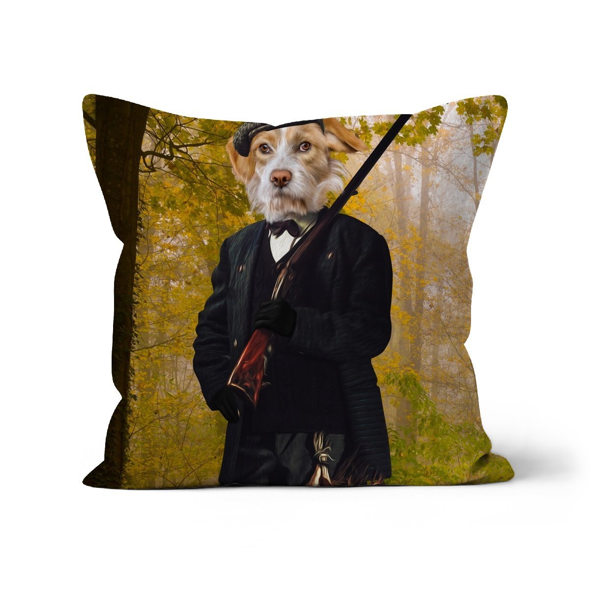 The Hunter: Custom Pet Pillow - Paw & Glory - Dog Portraits - Pet Portraits