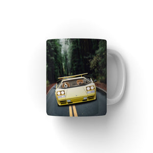 The Hypercar: Custom Pet Coffee Mug - Paw & Glory - Dog Portraits - Pet Portraits