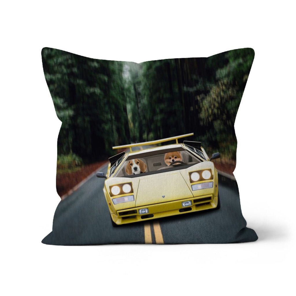 The Hypercar: Custom Pet Pillow - Paw & Glory - Dog Portraits - Pet Portraits