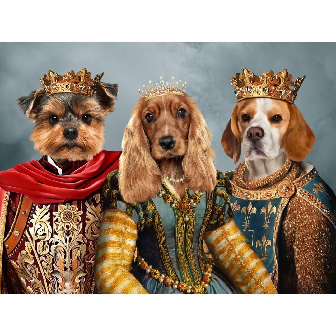 The Imperial 3: Custom Digital Download Pet Portrait - Paw & Glory - Dog Portraits - Pet Portraits