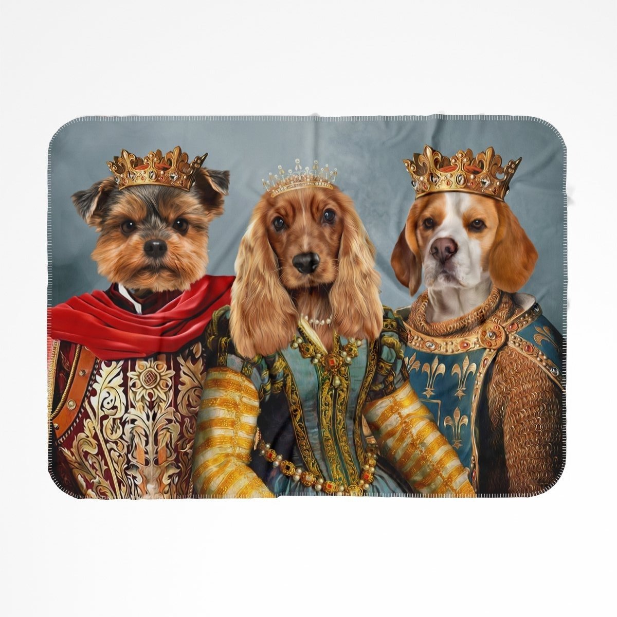 The Imperial 3: Custom Pet Blanket - Paw & Glory - Dog Portraits - Pet Portraits