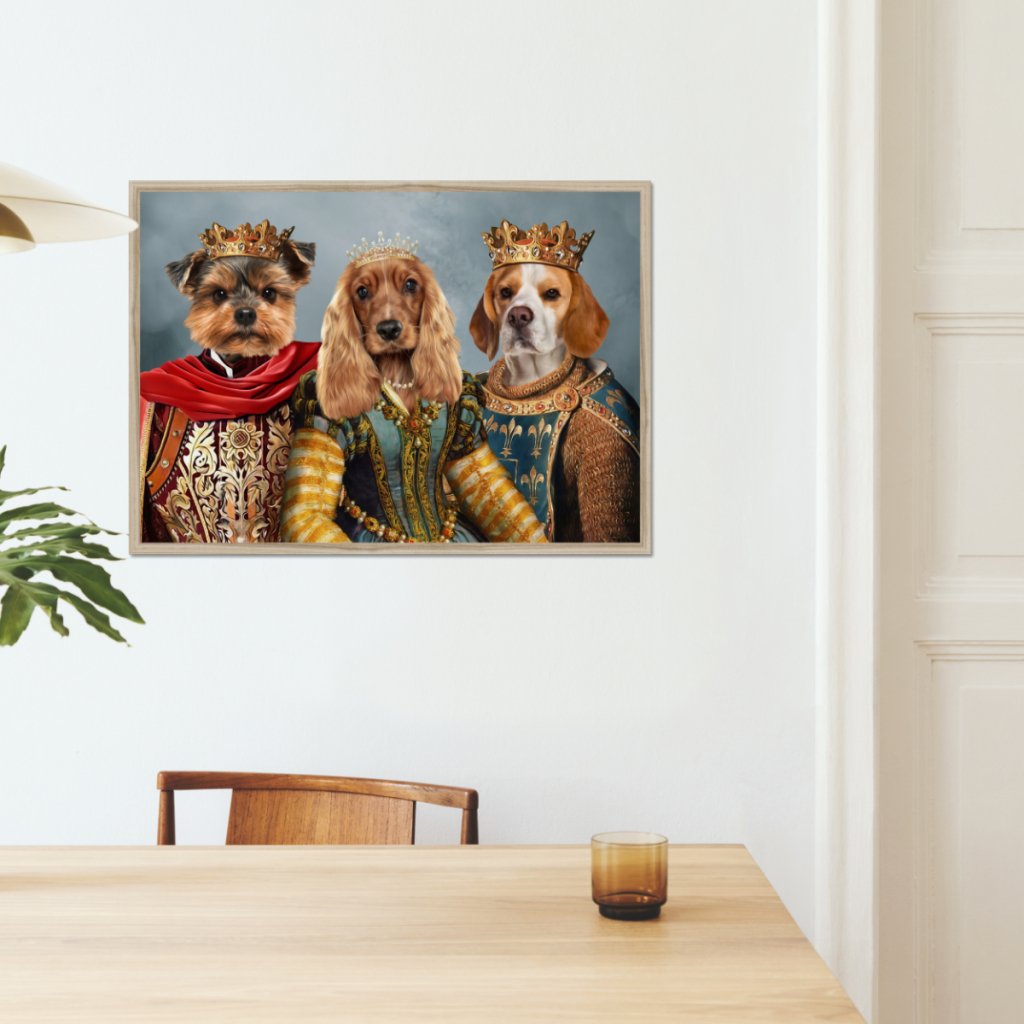 The Imperial 3: Custom Pet Portrait - Paw & Glory - Dog Portraits - Pet Portraits