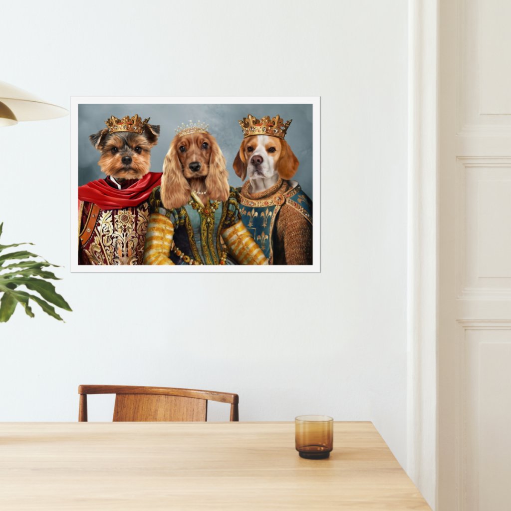 The Imperial 3: Custom Pet Poster - Paw & Glory - Dog Portraits - Pet Portraits