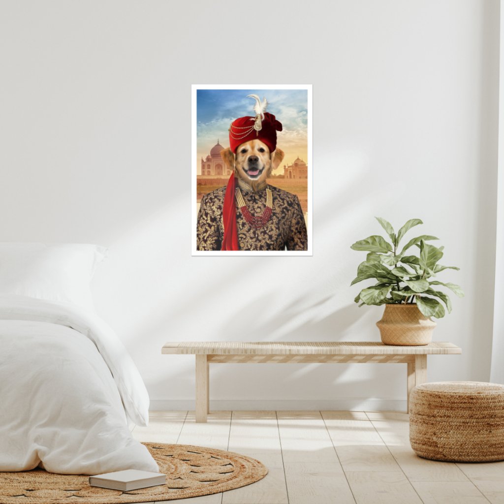 The Indian Raja: Custom Pet Poster - Paw & Glory - Dog Portraits - Pet Portraits