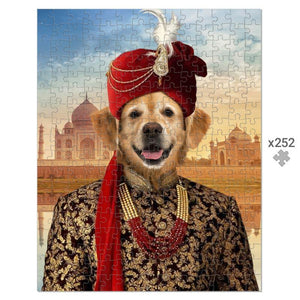 The Indian Raja: Custom Pet Puzzle - Paw & Glory - Dog Portraits - Pet Portraits