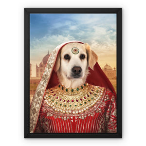 The Indian Rani: Custom Pet Canvas - Paw & Glory - Dog Portraits - Pet Portraits