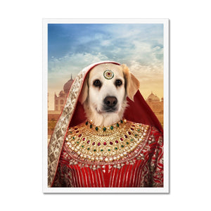 The Indian Rani: Custom Pet Portrait - Paw & Glory - Dog Portraits - Pet Portraits