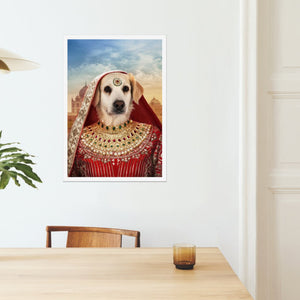 The Indian Rani: Custom Pet Poster - Paw & Glory - Dog Portraits - Pet Portraits