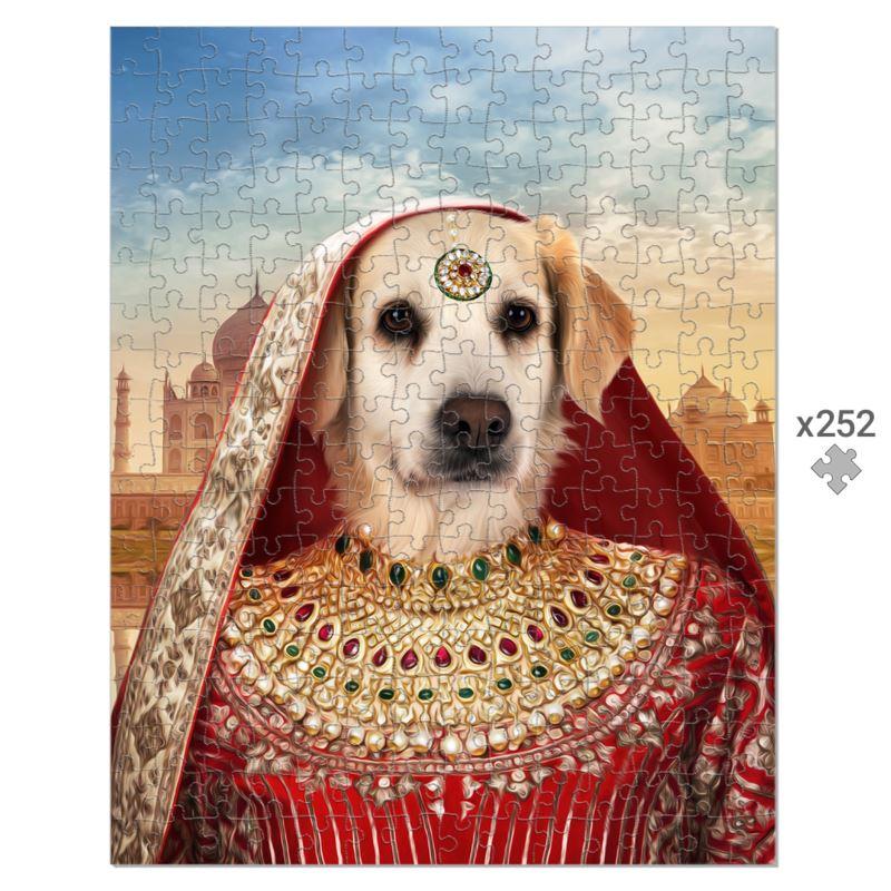 The Indian Rani: Custom Pet Puzzle - Paw & Glory - Dog Portraits - Pet Portraits