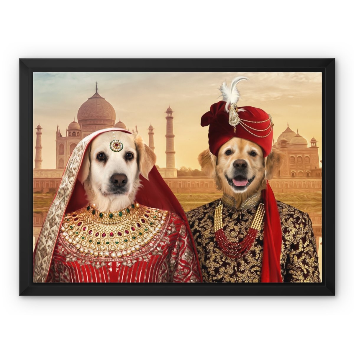 The Indian Royals: Custom Pet Canvas - Paw & Glory - Dog Portraits - Pet Portraits