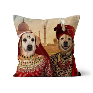 The Indian Royals: Custom Pet Pillow - Paw & Glory - Dog Portraits - Pet Portraits