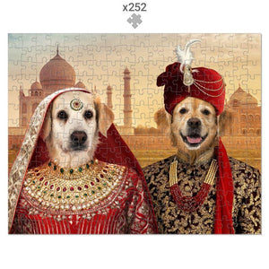 The Indian Royals: Custom Pet Puzzle - Paw & Glory - Dog Portraits - Pet Portraits