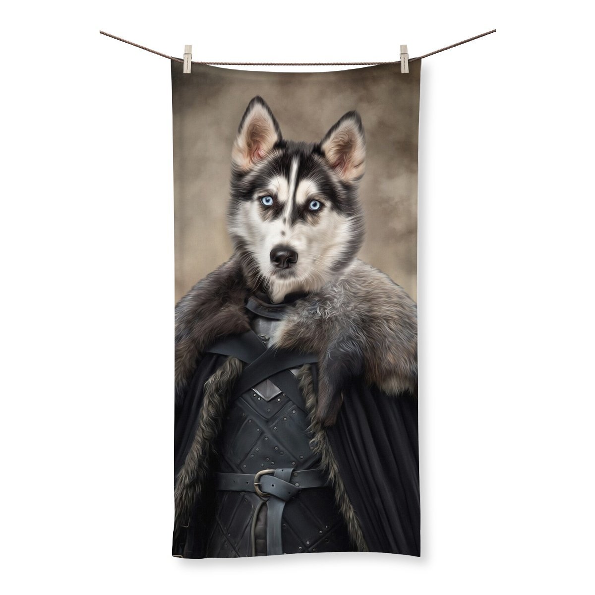 The Iron King (GOT Inspired): Custom pet Towel - Paw & Glory - Dog Portraits - Pet Portraits