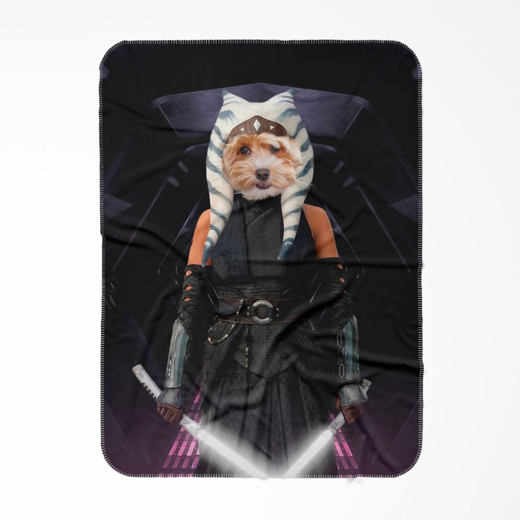 The Jedi Leader (Ahsoka Tano - Star Wars Inspired): Custom Pet Blanket - Paw & Glory - Dog Portraits - Pet Portraits