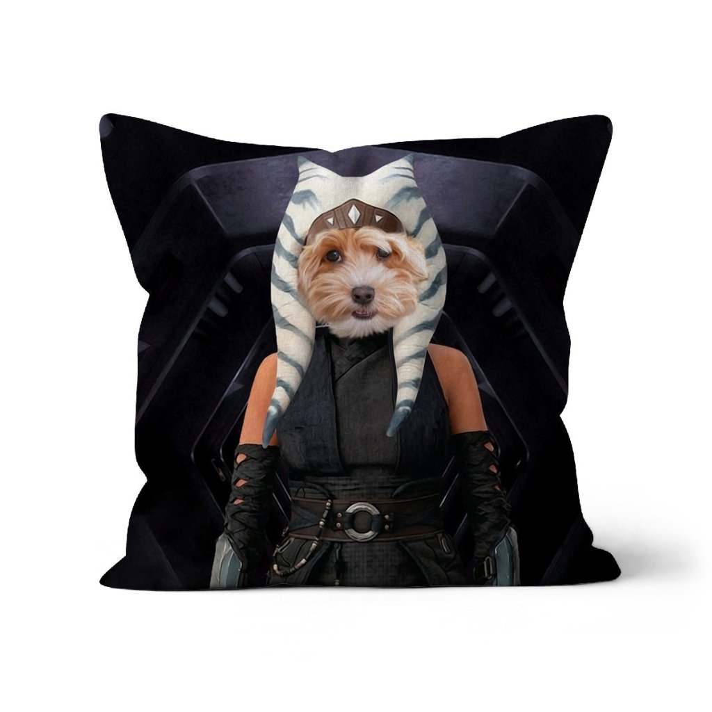 The Jedi Leader (Ahsoka Tano - Star Wars Inspired): Custom Pet Pillow - Paw & Glory - Dog Portraits - Pet Portraits