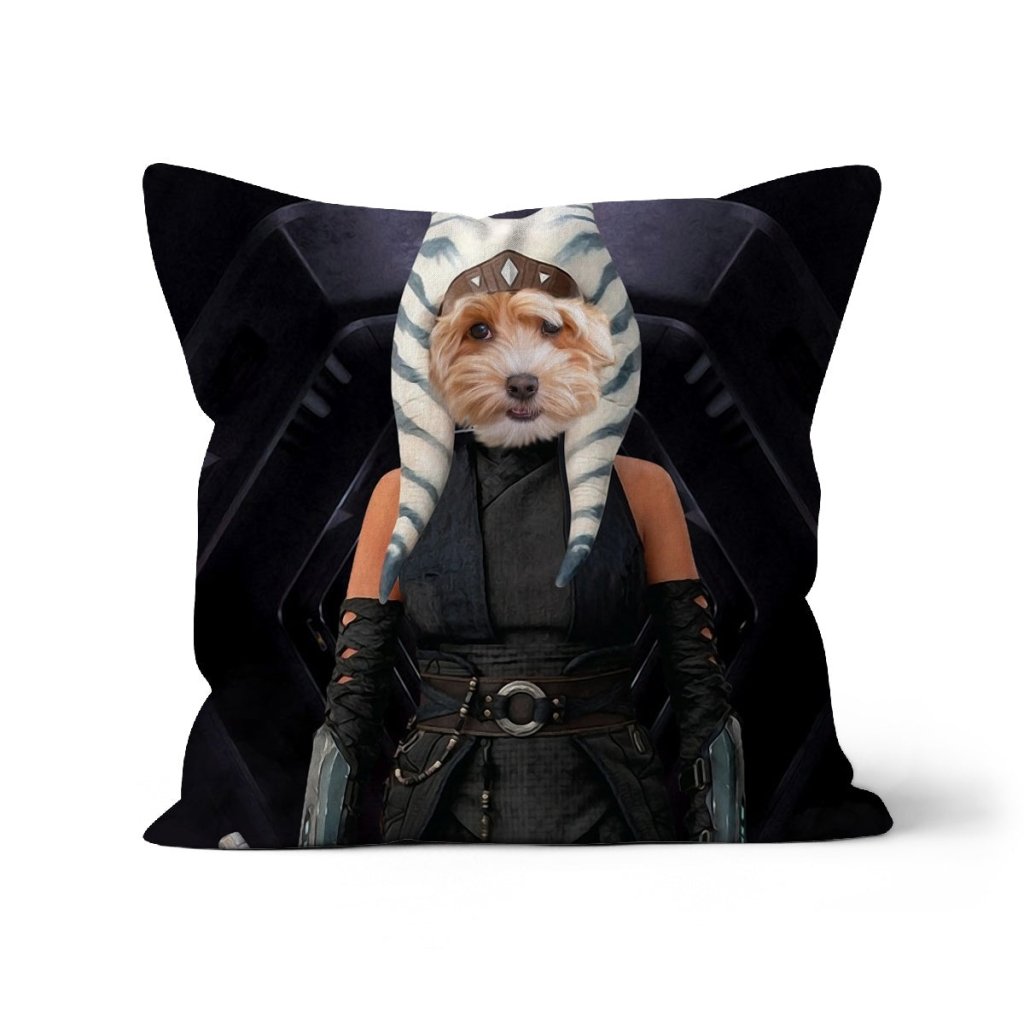 The Jedi Leader (Ahsoka Tano - Star Wars Inspired): Custom Pet Pillow - Paw & Glory - Dog Portraits - Pet Portraits