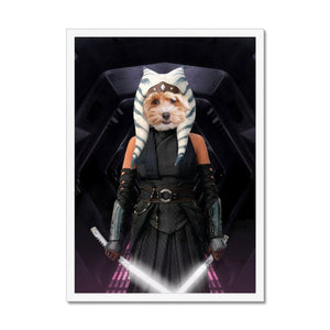 The Jedi Leader (Ahsoka Tano - Star Wars Inspired): Custom Pet Portrait - Paw & Glory - Dog Portraits - Pet Portraits