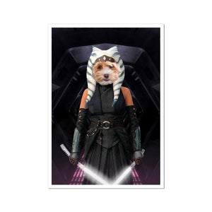 The Jedi Leader (Ahsoka Tano - Star Wars Inspired): Custom Pet Portrait - Paw & Glory - Dog Portraits - Pet Portraits