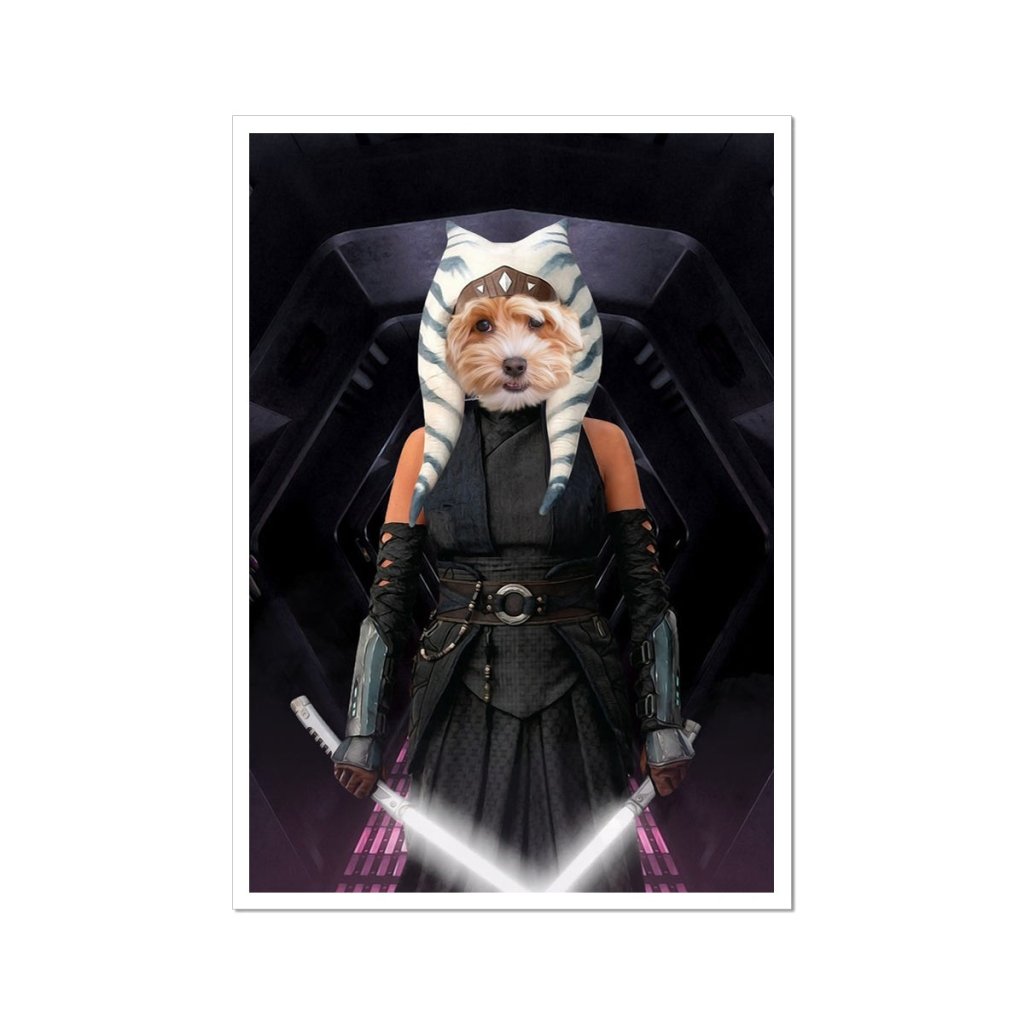 The Jedi Leader (Ahsoka Tano - Star Wars Inspired): Custom Pet Poster - Paw & Glory - Dog Portraits - Pet Portraits