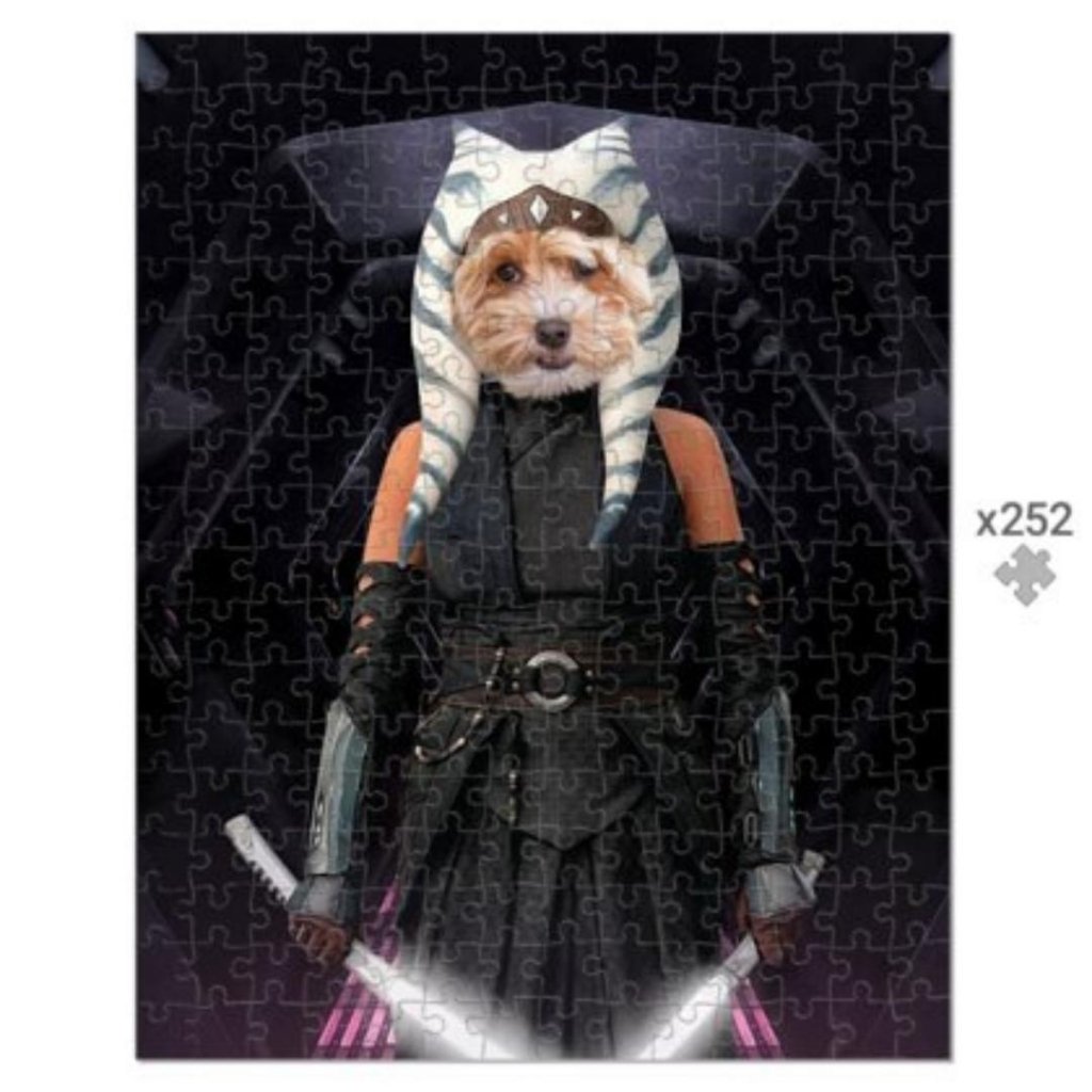 The Jedi Leader (Ahsoka Tano - Star Wars Inspired): Custom Pet Puzzle - Paw & Glory - Dog Portraits - Pet Portraits