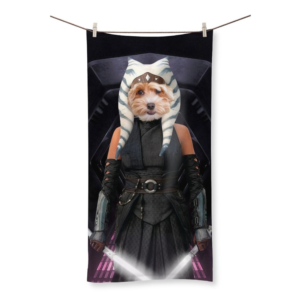 The Jedi Leader (Ahsoka Tano - Star Wars Inspired): Custom Pet Towel - Paw & Glory - Dog Portraits - Pet Portraits